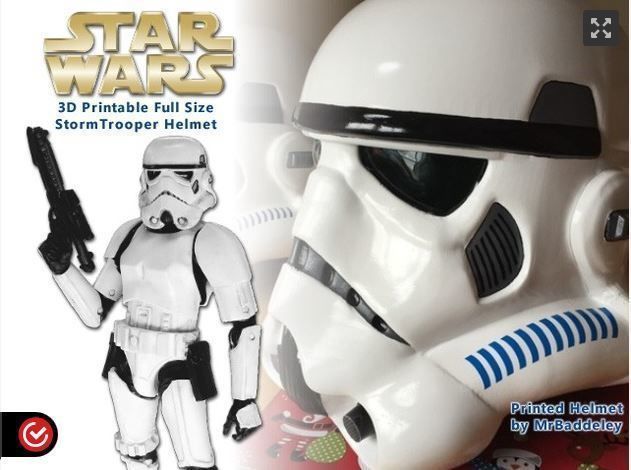 scale stormtrooper helmet wearable costume fullsize mask prop starwars games toys 3D print model - Mito3D
