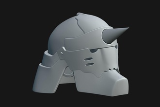 fullmetal alquimista capacete alphonse elric canônico admirador arte anime manga esculturas estátua 3dprint sla fdm 3d print model - Mito3D