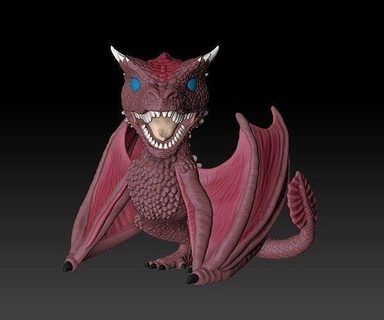 funko caraxes casa Dragão dragão obteve Guerra Tronos pop jogos brinquedos miniaturas personagem brinquedo arte esculturas 3d print model - Mito3D