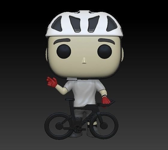 funko ciclista biker funkopop pop sport bike sculptures art 3D print model - Mito3D
