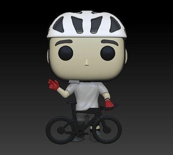 funko ciclista motociclista pop sport bicicletta sculture arte 3d print model - Mito3D