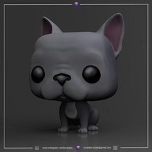 funko pop köpek v2 funkopet funkodog fransız bulldog bulldogfrance evcil hayvan mascota perro kedi funkocat gato fanart oyunlar oyuncaklar 3d print model - Mito3D