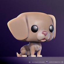 funko pop cane v4 perro cato gatto funkopet animale domestico mascota labrador giochi giocattoli 3d print model - Mito3D
