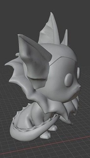 funko Pop Spiele Pokémon Vaporeon Fan Art 3d drucken Modell Spielzeuge Charakter Spielzeug 3dprint Miniaturen Kunst Funko niedlich Skulpturen 3d print model - Mito3D