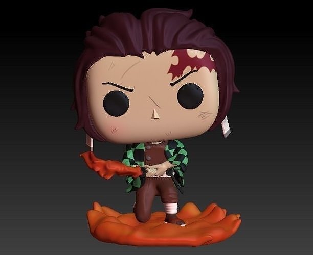 Funko Tanjiro Kamado iblis avcı funko pop anime karakter 3dprint Sanat heykeller 3D print model - Mito3D