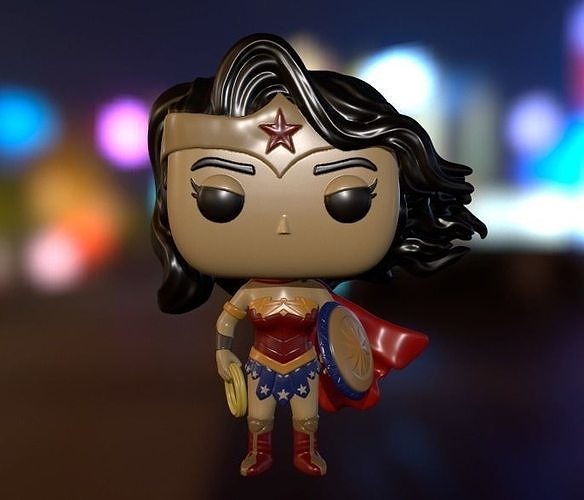 funko wunderfrau mujer wunderbar funko pop wunder frau mujermaravilla dc held benutzerdefiniert kunst skulpturen 3D print model - Mito3D