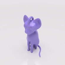 funky cat pendant figurine art figure cute character nature love statue lego body funny bunny statuette pet kid rat canine medium mouse abstract jewelry pendants 3d print model - Mito3D