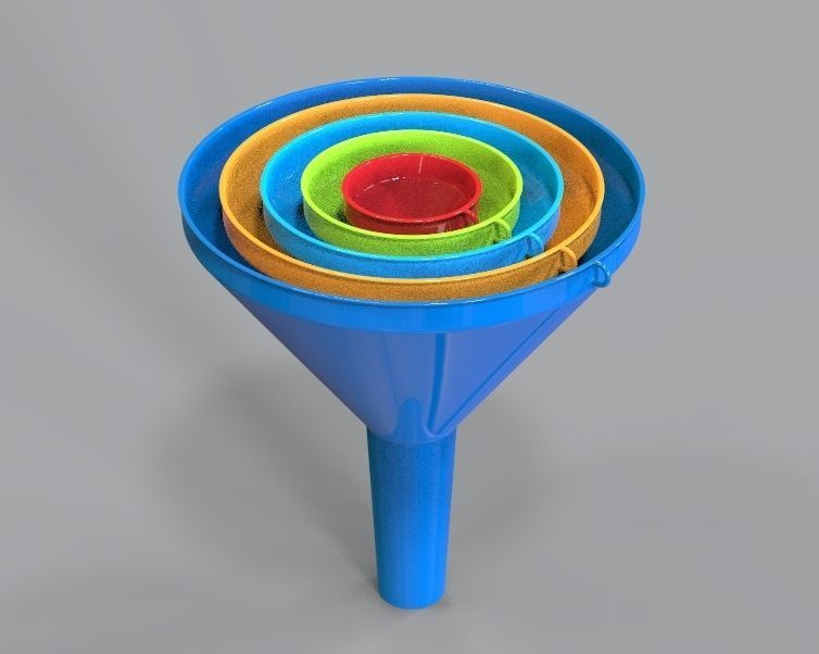 trichter öl wasser plastik labor chemisch flasche tube küche gadget 3d drucken haushalt geschirr flüssigkeit golan haus essen 3D print model - Mito3D