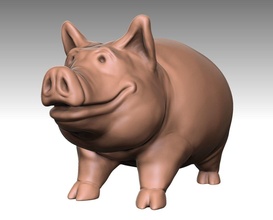 drôle piggy bank argent monnaie porc 3dprint agréable art tirelire animal amusement joli espèces porcin porcelet jeux jouets 3d print model - Mito3D