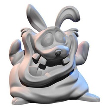 engraçado coelho secretária brinquedo jogos-brinquedos o personagem animais sorrir bonito os dentes a boca divertido imprimir esculpir tabletoy peles jogos brinquedos de 3d print model - Mito3D