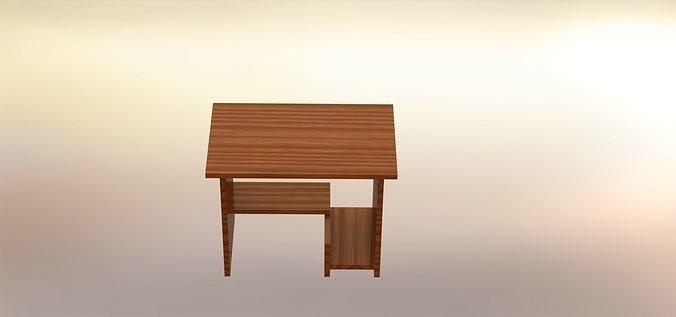 mobília borda tabela escrivaninha escrevendo casa 3d print model - Mito3D