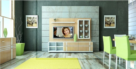furniture concept 1 house diningroom bedroom interior design tv bed table unite 3d print model - Mito3D