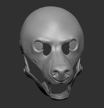 kürklü köpek maske boş diş uzay fantezi kürk antropomorfik baş hobi kendin yap el sanatları aktiviteler kostüm oyunu kürek 3dprint zanaat 3d print model - Mito3D