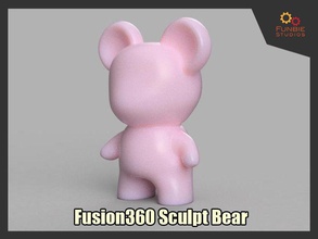fusão 360 esculpir urso jogos-brinquedos brinquedo desktoy figurine fusion360 jogos brinquedos de outros 3d print model - Mito3D