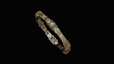 fusion bangle jewelry pendant gold printable platinum bracelets indian pakistan turkish necklace silver ring diamond jewellery jewel cad fashion beauty 3d print model - Mito3D