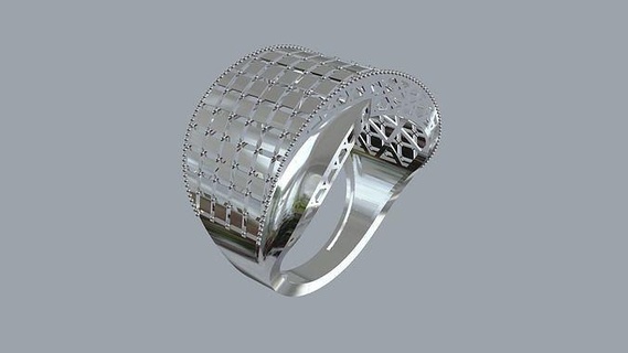fusione attraversare squillare oro stampabile gioiello gioielleria diamante anelli Fidanzamento moda engagement collana pendente 3d print model - Mito3D