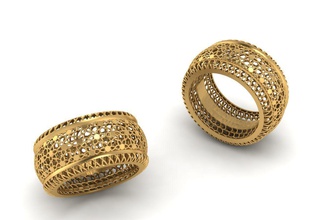 fusión ligero peso anillo joyería joya plata imprimible platino oro libra esterlina anillos 3d print model - Mito3D