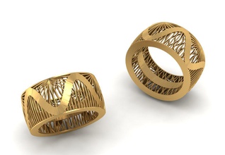 fusion lumière poids bague bijoux argent imprimable platine or sterling anneaux 3d print model - Mito3D