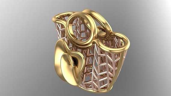 füzyon nesne bag 08 yüzük bilezik küpe gümüş takı tasarım kolye elmas fasion altın basit şık mücevher 3dprint yazdırılabilir özel zarafet Toplamak 3d print model - Mito3D