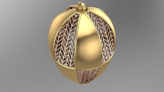fusion object new collection-a-03- ring earring silver jewelry design necklace fashion gold chic 3dprint printable special grace collection zbrush solid gems head male pendants 3d print model - Mito3D