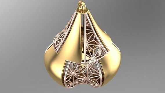 fusion object new collection-a-08- ring earring silver jewelry design necklace fashion gold chic 3dprint printable special grace collection zbrush solid gems head male pendants 3d print model - Mito3D