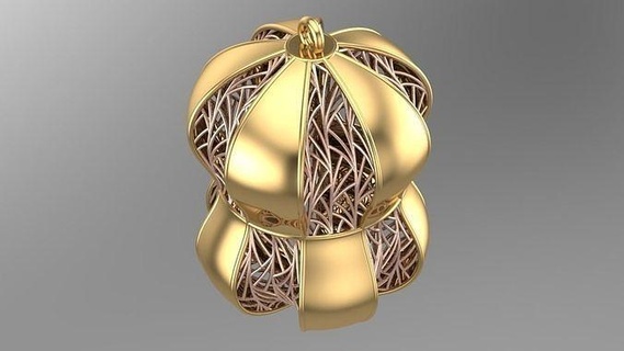 fusion object new collection-a-09- ring earring silver jewelry design necklace fashion gold chic 3dprint printable special grace collection zbrush solid gems head male pendants 3d print model - Mito3D