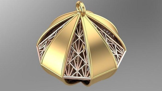 fusion object new collection-a-10- ring earring silver jewelry design necklace fashion gold chic 3dprint printable special grace collection zbrush solid gems head male pendants 3d print model - Mito3D