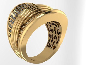 de la fusión del anillo joyería lujo elegante moderno brillante acristalamiento mi mydising muy nevmodel otros 3d print model - Mito3D