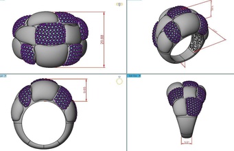 de la fusión del anillo joyería bola esfera juego símbolo cubo esférica en forma ilustración científica el formulario otros 3d print model - Mito3D