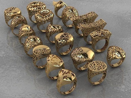 füzyon yüzük Toplamak marki moda yazdırılabilir tasarım nişan takı yüzükler güzellik altın mücevher düğün 3dmodelling platin 3d print model - Mito3D