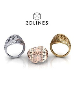 fusion bague or bijoux platine conception art imprimable argent anneaux bijou diamant luxe mode gemme designer mariage engagement brillant 3d print model - Mito3D