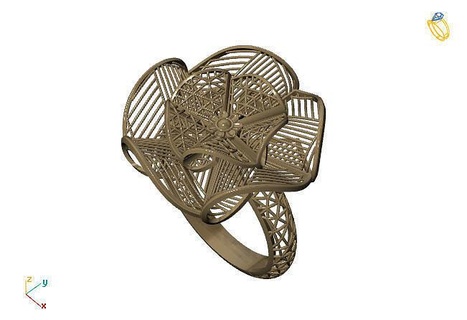fusion ring group 3dm model 23 design printable modern fashion grid flower beauty art sterling gift shining illustration women render rings gold jewelry silver 3d print model - Mito3D