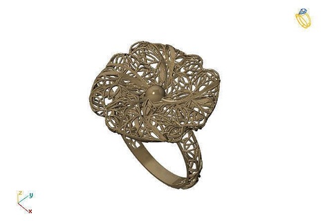 fusion ring group 3dm model 27 design printable modern fashion grid flower beauty art sterling gift shining illustration render gold jewelry silver women rings 3d print model - Mito3D