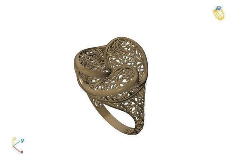 fusion ring group 3dm model 36 gold jewelry design silver printable modern fashion grid flower beauty art sterling gift shining illustration women render rings 3d print model - Mito3D