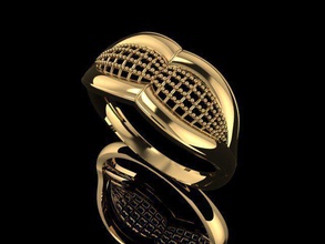 fusion ring jewelry gold castable 3dmodels rings 3d print model - Mito3D