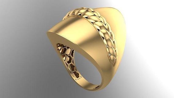 füzyon basit yüzük katı r04 mücevher takı küpe tasarım gümüş altın balmumu yazdırılabilir elmas statü kolye bilezik aksesuar cad gergedan yüzükler 3d print model - Mito3D