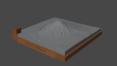 Aufregung Berg Landschaft Vulkan Terrain Umgebung Natur Photogrammetrie Elevation Wissenschaft 3d print model - Mito3D