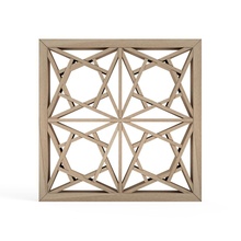 futaemanji islamic geometric wall art kumiko japan tradition pattern signs logos 3d print model - Mito3D