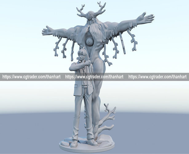 futur diable aki 3d impression modèle tronçonneuse homme Jeux jouets 3D print model - Mito3D