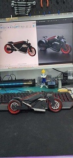 futuristic bike scale model 3d printable design printed future inspired print innovative concept motorcycle sci fi miniature collectible desktop games toys 3d print model - Mito3D