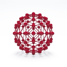 fütüristik küre 3d baskı modeli şekil ev dekorasyon tasarım lamba kavram sanat mimarlık bilim kurgu geometrik hexagon aydınlatma aksesuarlar telkari moleküler bağlantı ağ 3d print model - Mito3D
