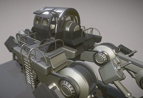 futurista triciclo lente robô maquinaria máquina tecnologia militares brinquedo eletrônicos sci fi roda futuro passatempo faça 3d print model - Mito3D