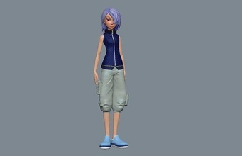fuu Königreich Herzen Charakter Anatomie Körper Gesicht Anime Kunst Skulpturen 3d print model - Mito3D