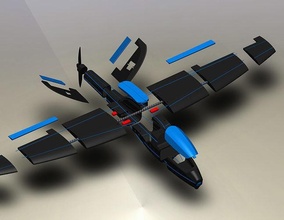 fuzzy fpv avião rc passatempo faça brinquedos jogos impressão brinquedo aeronave zangão uav iha controlo remoto controle eletrônico elétrico robótica 3d print model - Mito3D