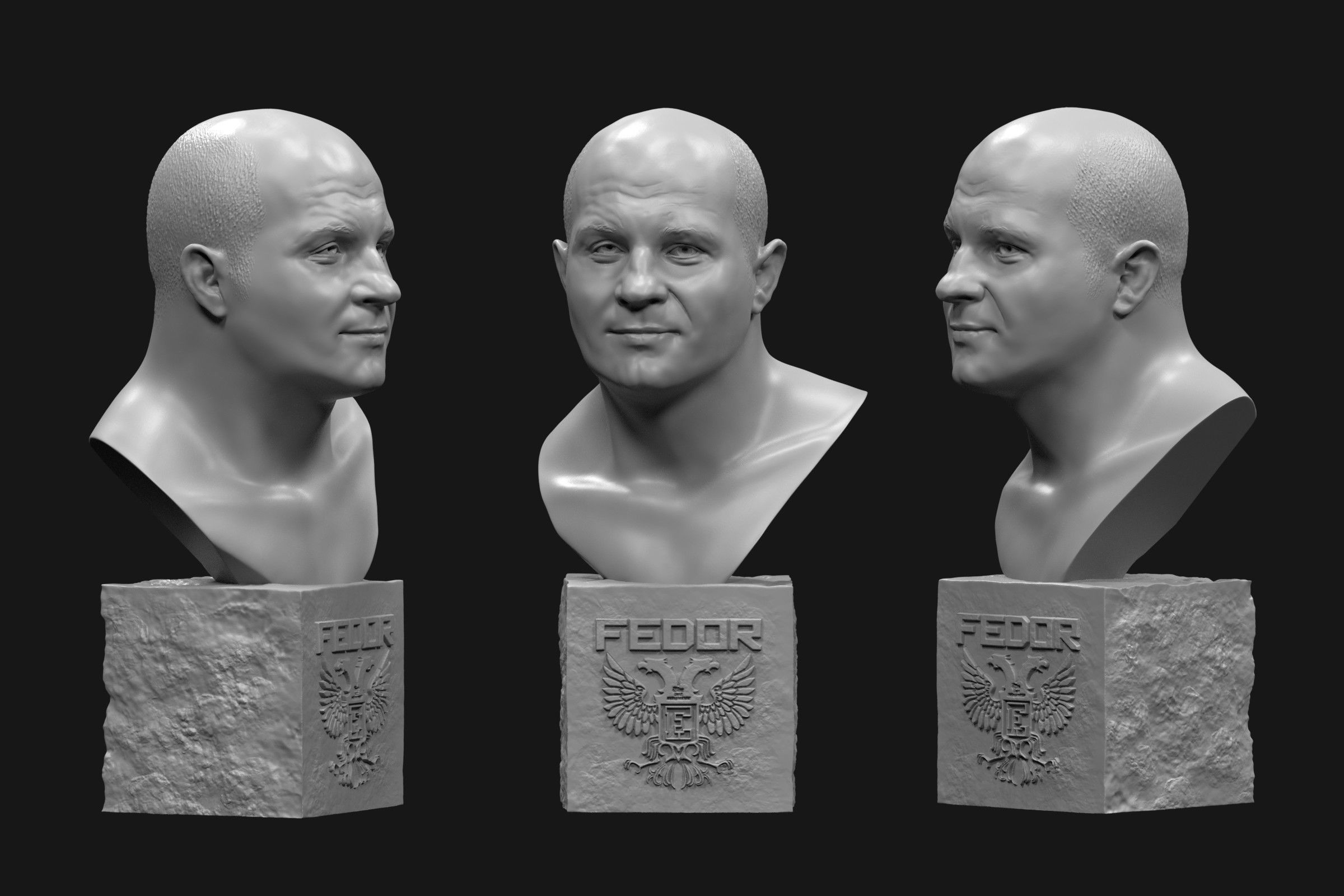 fyodor vladimirovich emeljanenko fallimento 2 ritratto imperatore scultura testa arte sculture 3D print model - Mito3D