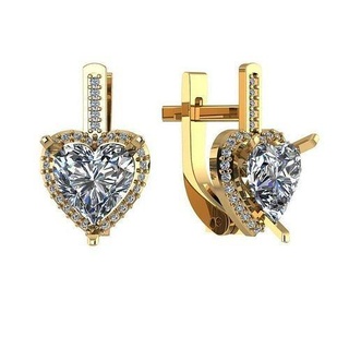 g0055 earings jewelry diamond accessories fashion gold silver gem brilliant luxury precious beauty jewel platinum earrings 3d print model - Mito3D