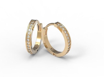 g0063 oro cerchio orecchini diamanti gioielleria diamante Accessori moda argento gemma brillante lusso prezioso bellezza gioiello platino 3d print model - Mito3D