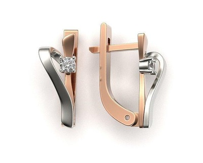 g0072 earings jewelry diamond accessories fashion gold silver gem brilliant luxury precious beauty jewel platinum earrings 3d print model - Mito3D