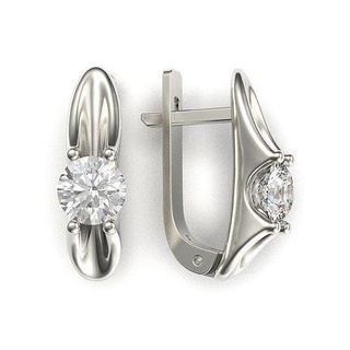 g0139 pair gold earrings diamonds earings jewelry diamond accessories fashion silver gem brilliant luxury precious beauty jewel platinum 3d print model - Mito3D