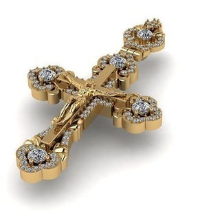 g0460 cross jewelry diamond accessories fashion gold silver gem brilliant luxury precious beauty jewel platinum pendants 3d print model - Mito3D